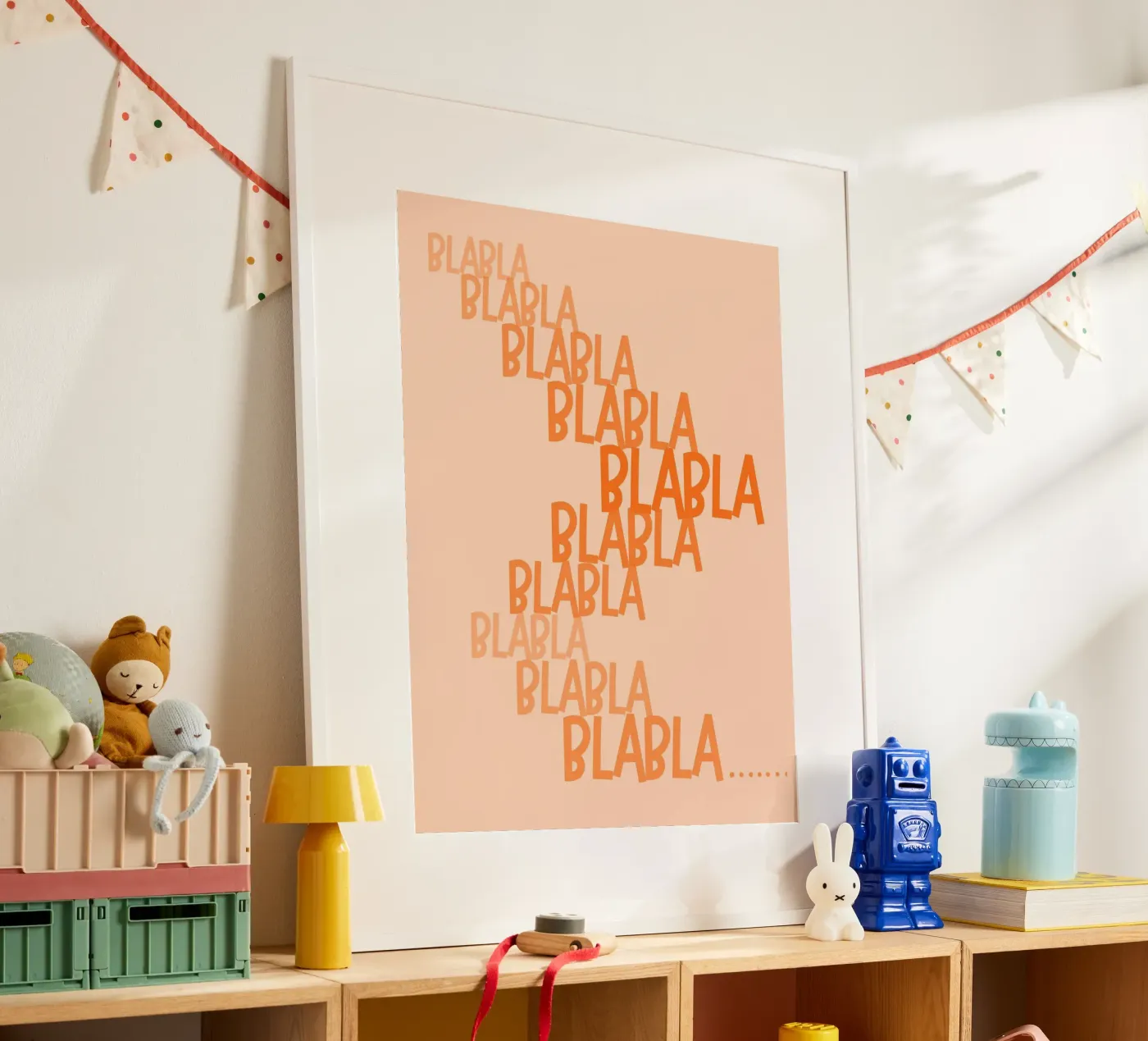 Blah blah blah, chatter, talk Poster von Poppya