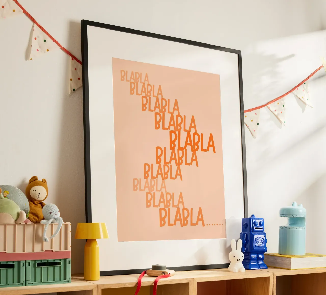 Blablabla, discussie, kletsen poster van Poppya