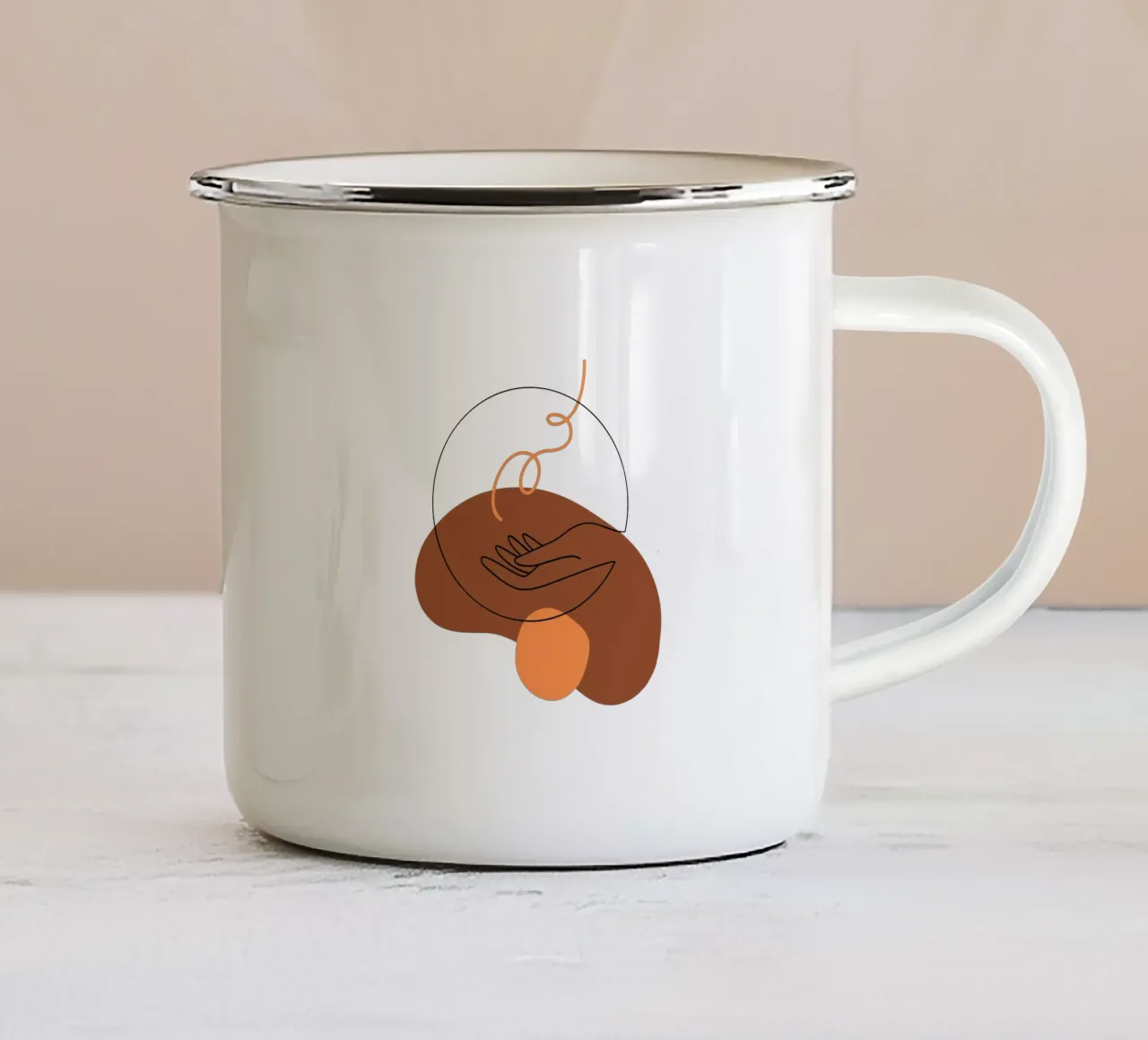 Mani minimaliste tazza in smalto da YSV MINIMALIST