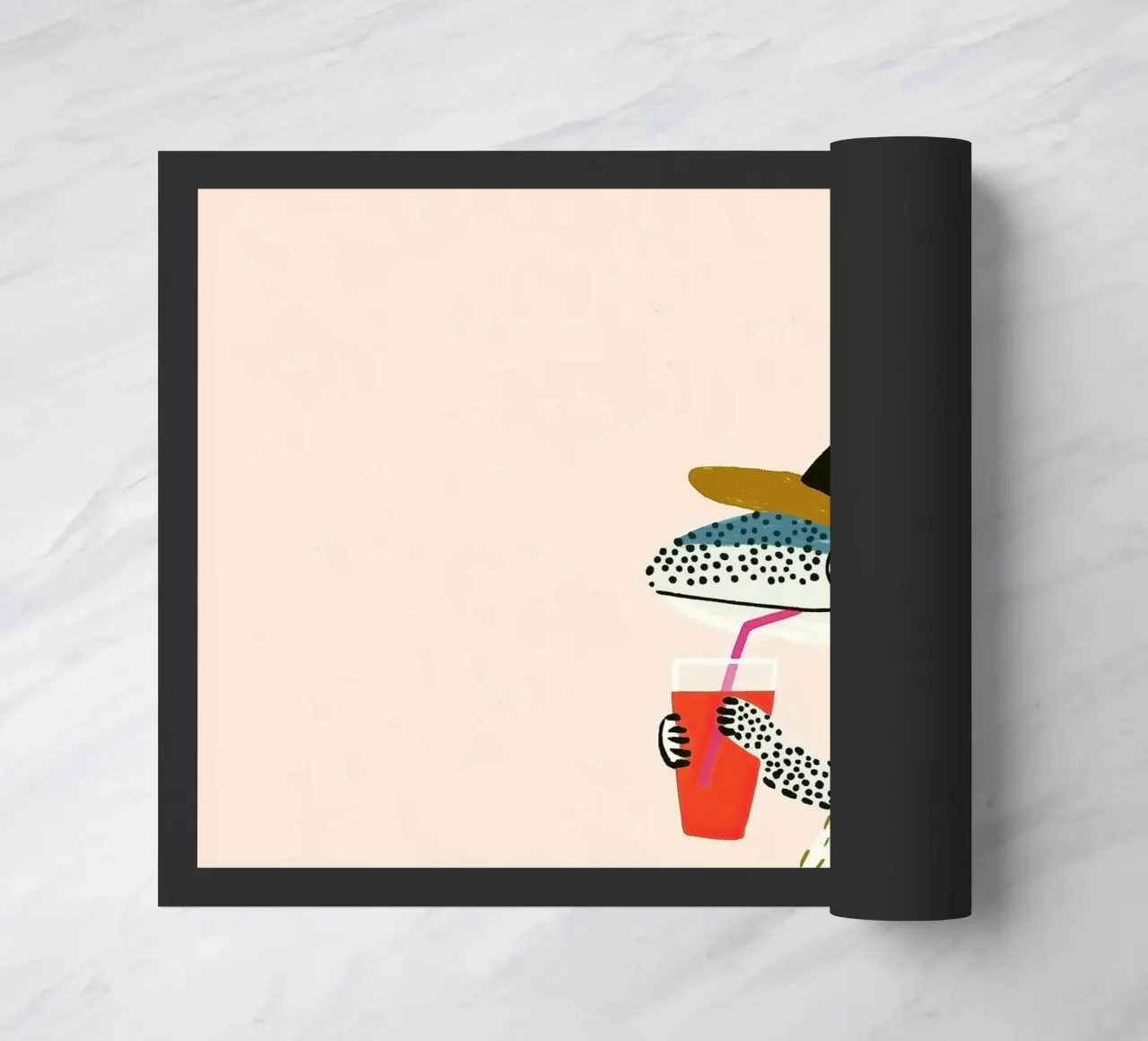 Gecko drinking doormat by Little Art Lab