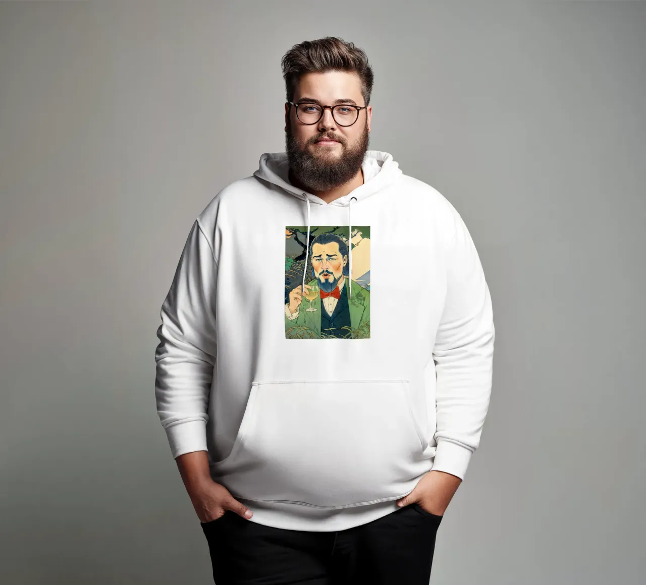 Leonardo DiCaprio Japanese Meme felpa con cappuccio da Lootprint