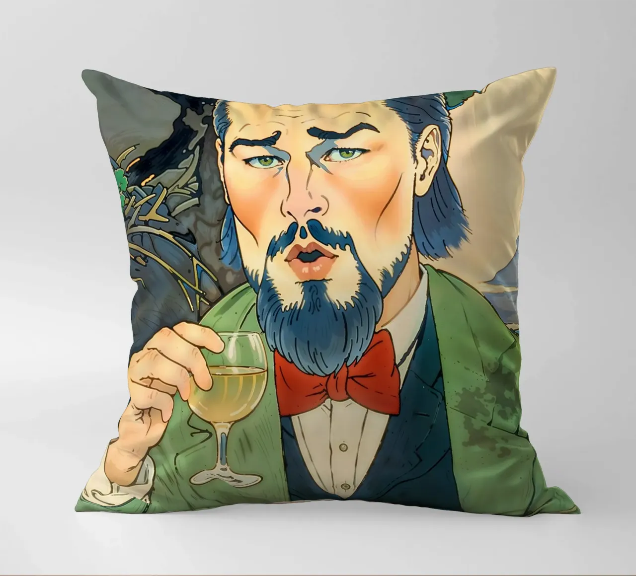 Leonardo DiCaprio Japanese Meme cuscino da Lootprint