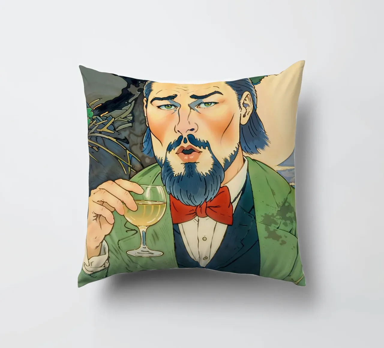 Leonardo DiCaprio Japanese Meme cuscino da Lootprint