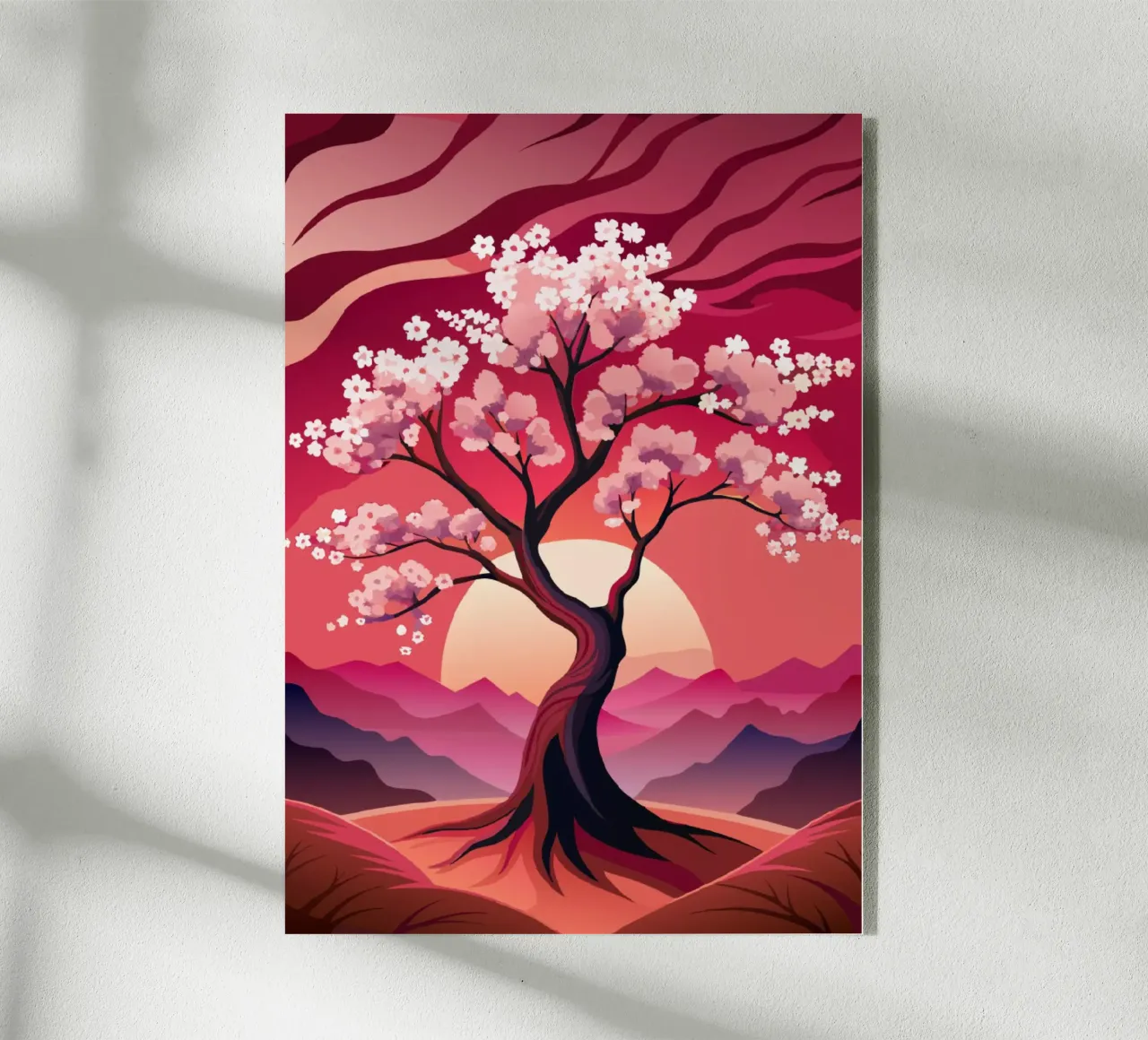 Coucher de soleil sur Sakura plexiglas de Artistic-shop