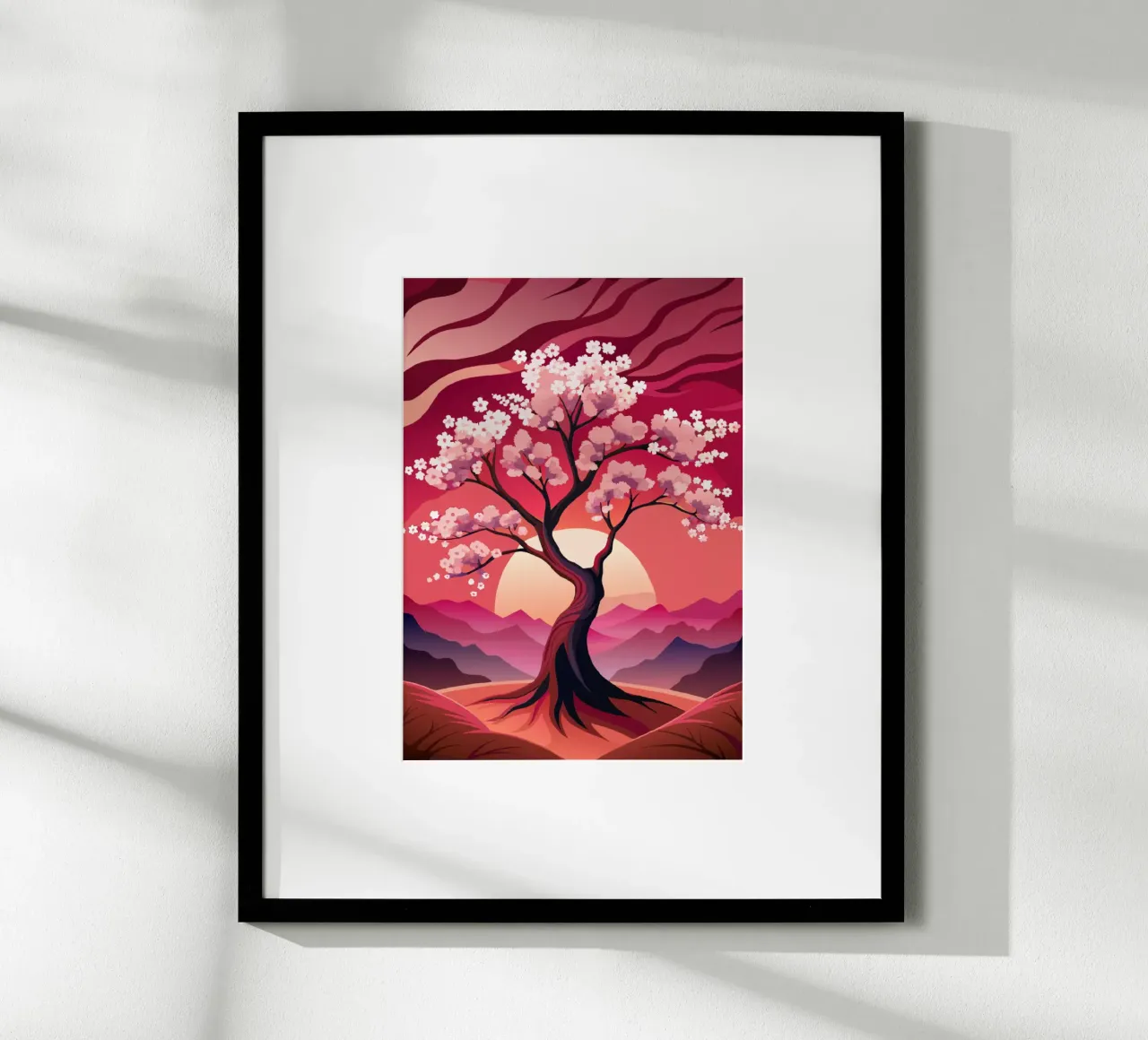 Sakura-Sonnenuntergang Hahnemühle von Artistic-shop