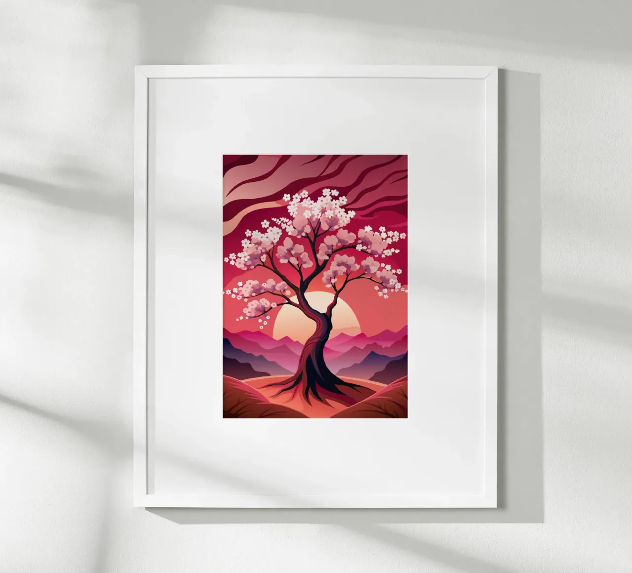 Sakura-Sonnenuntergang Hahnemühle von Artistic-shop