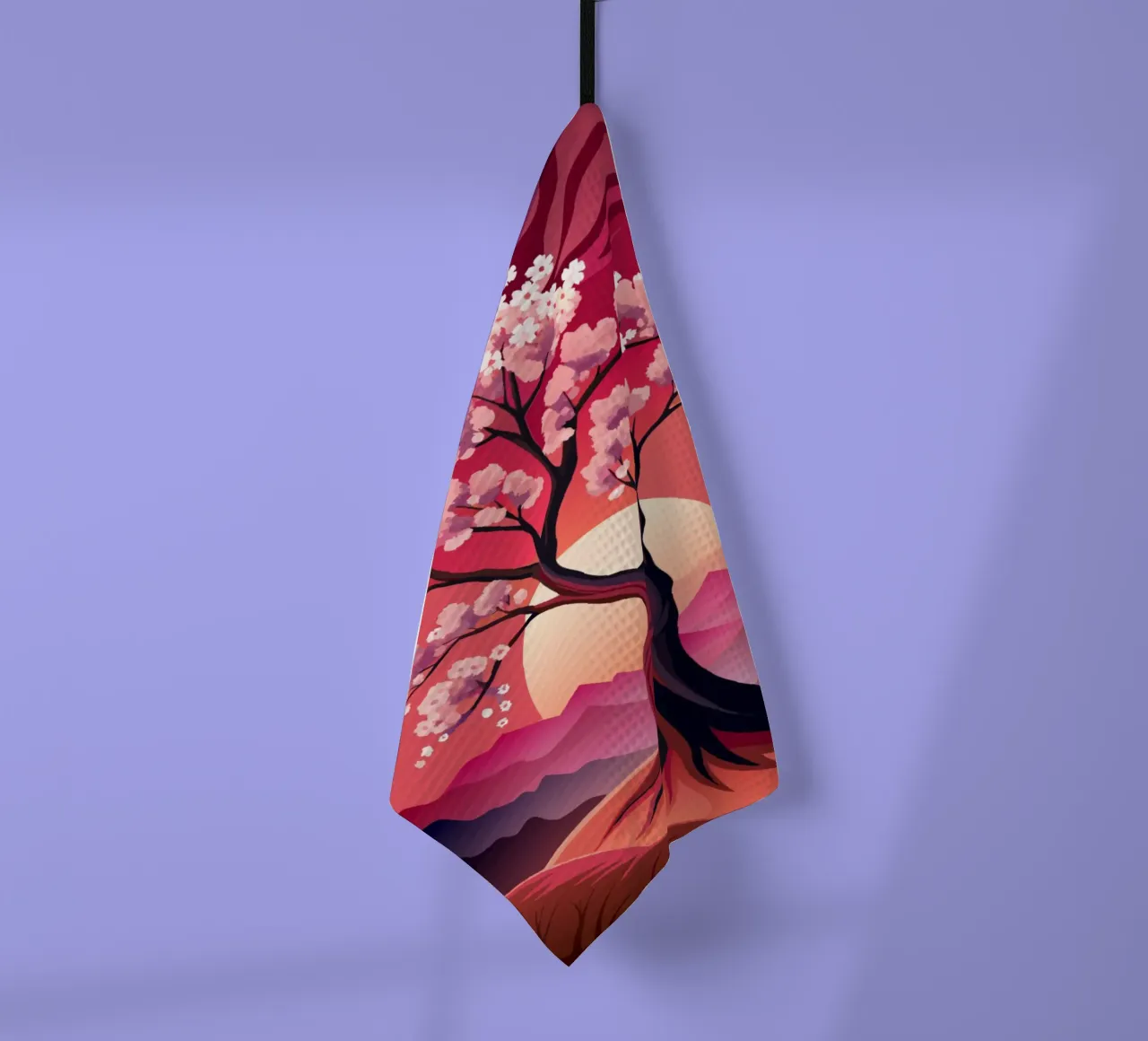 Sakura Sunset tea towel by Artistic-shop