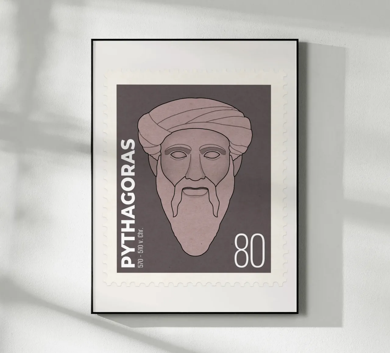 Francobollo Pitagora plexiglass da Face & Content