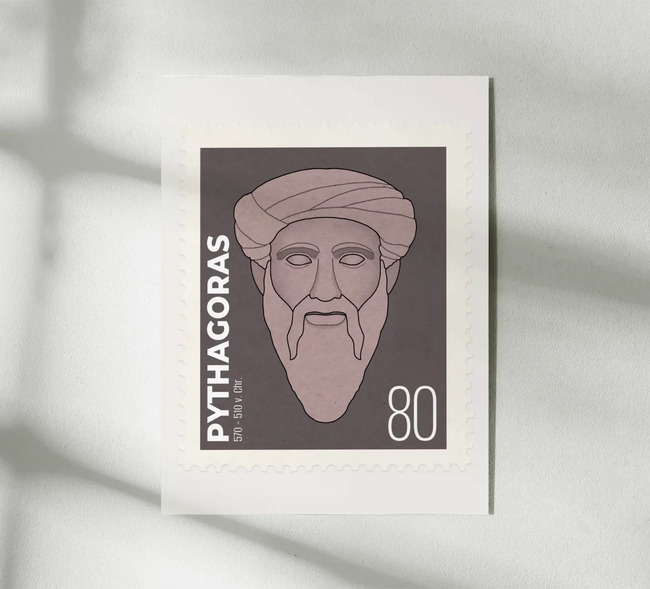 Francobollo Pitagora plexiglass da Face & Content
