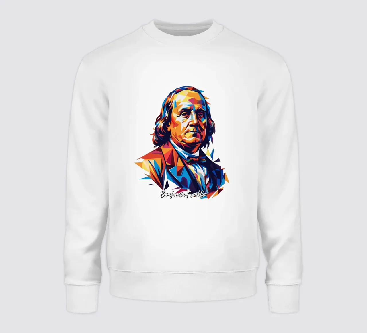 Benjamin Franklin in WPAP Pop ARt felpa da vectorartnesia