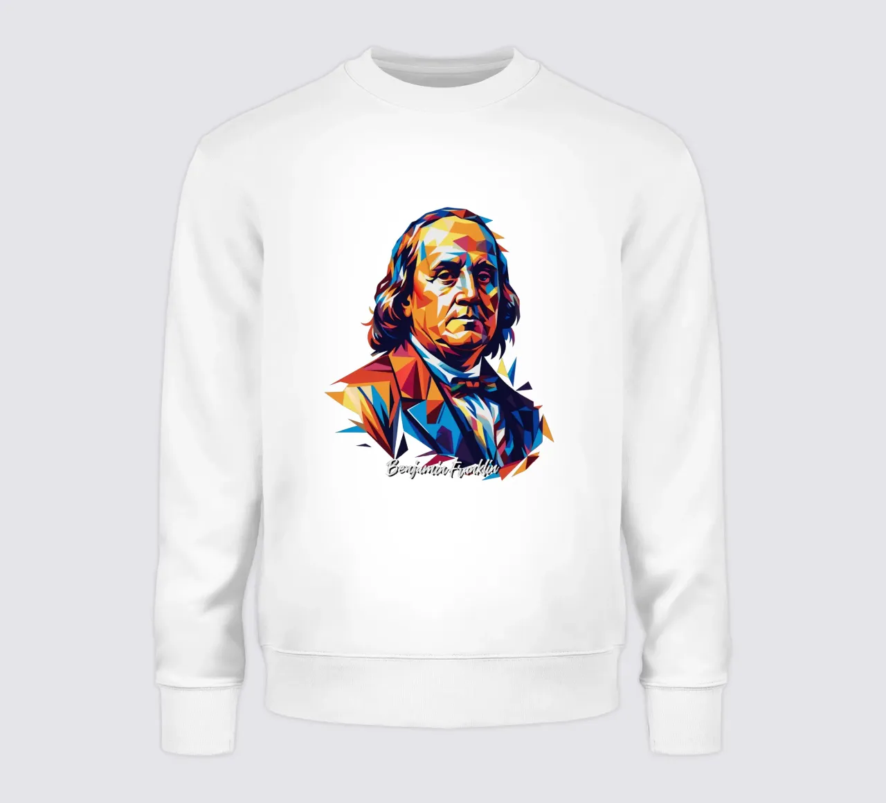 Benjamin Franklin in WPAP Pop ARt Sweatshirt von vectorartnesia