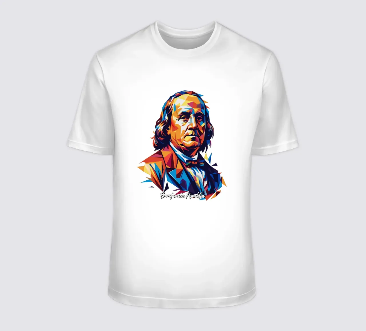 Benjamin Franklin in WPAP Pop ARt t-shirt de vectorartnesia