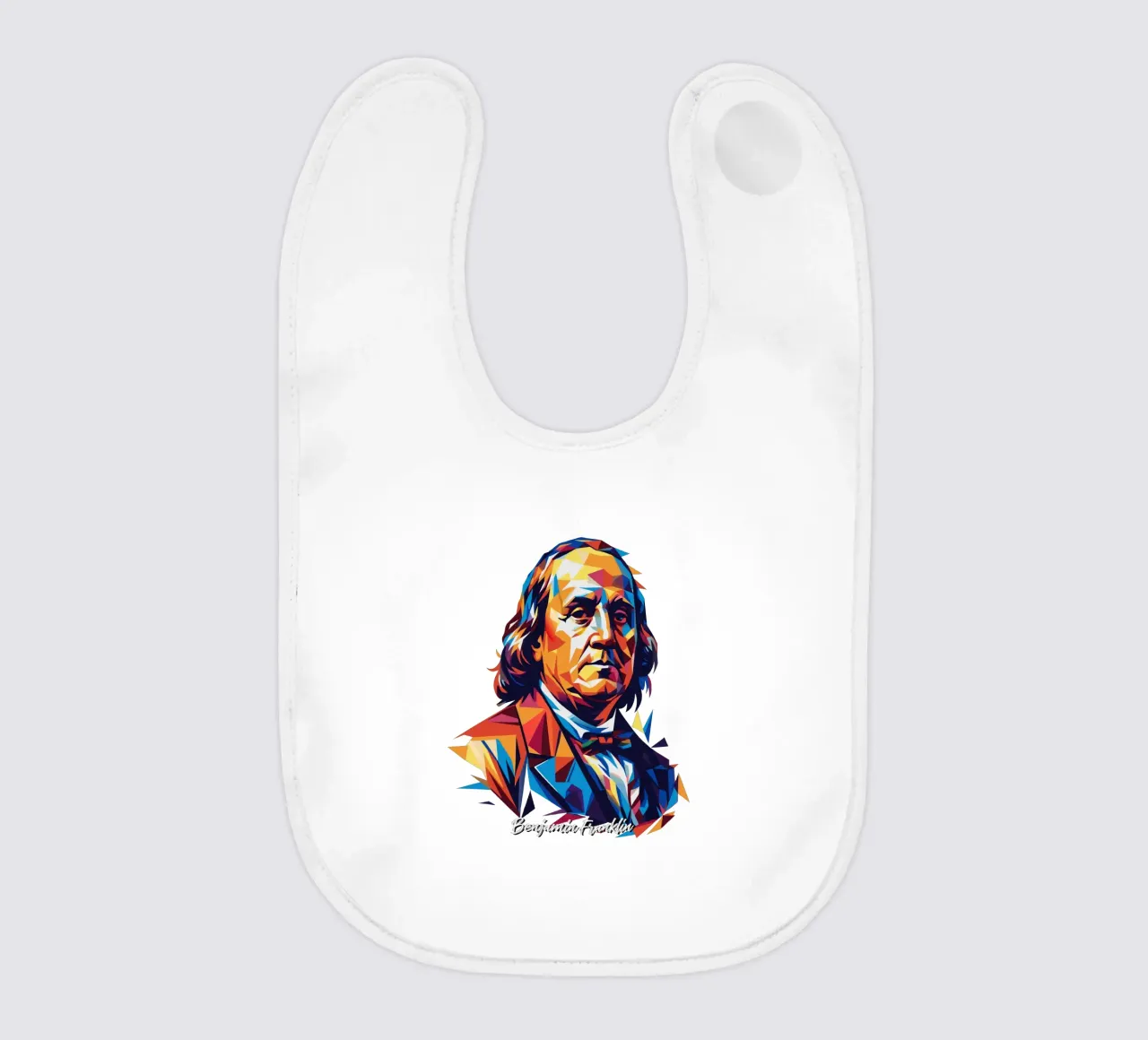Benjamin Franklin in WPAP Pop ARt Babylätzchen von vectorartnesia
