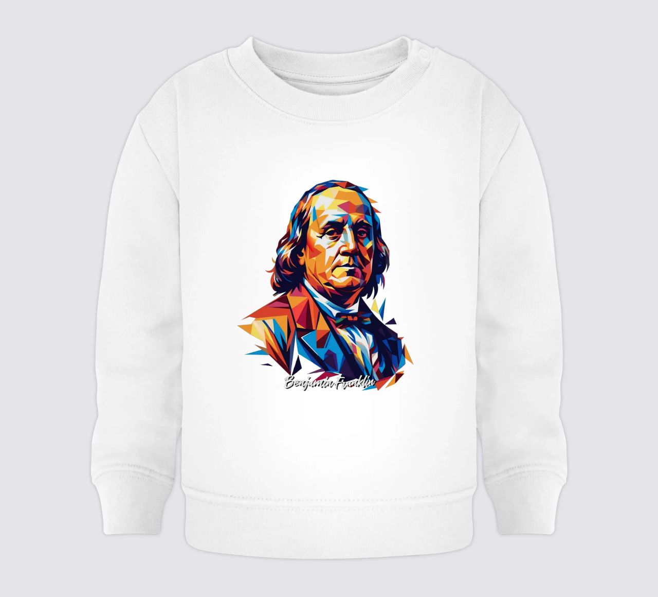 Benjamin Franklin in WPAP Pop ARt felpa neonato da vectorartnesia
