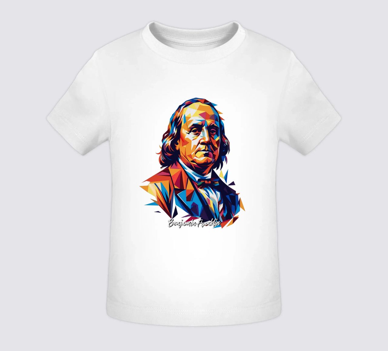 Benjamin Franklin in WPAP Pop ARt maglietta neonato da vectorartnesia