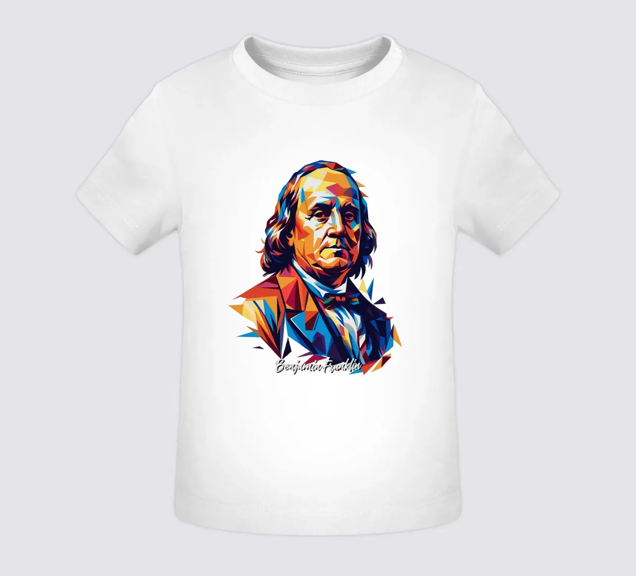 Benjamin Franklin in WPAP Pop ARt Baby T-Shirt von vectorartnesia