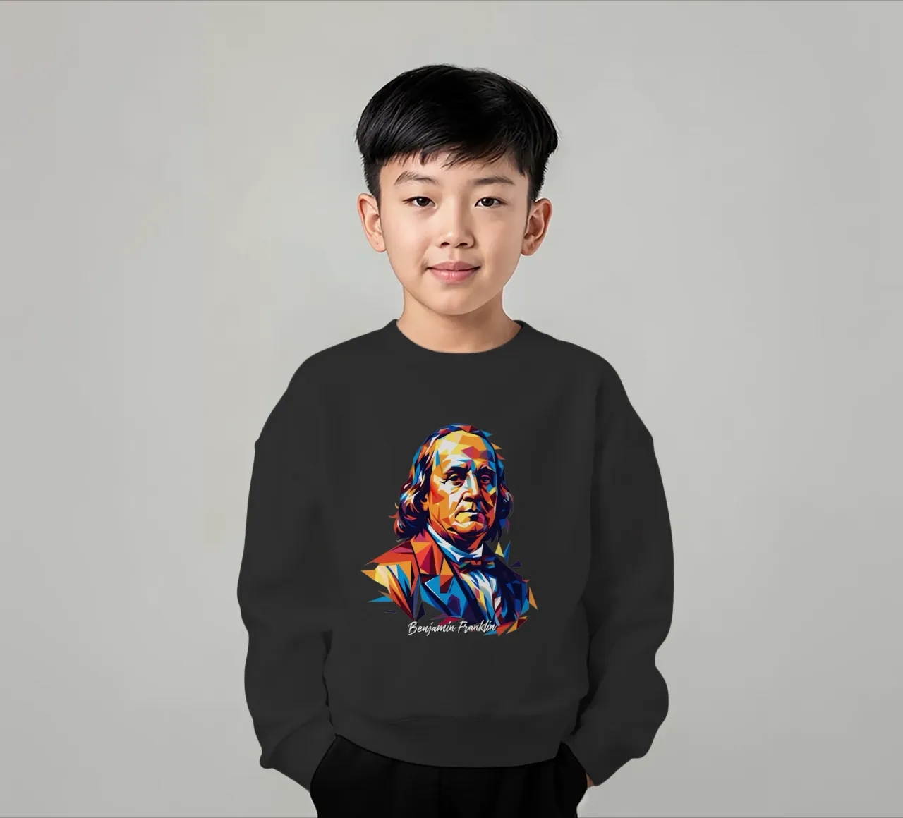 Benjamin Franklin in WPAP Pop ARt felpa bambino da vectorartnesia