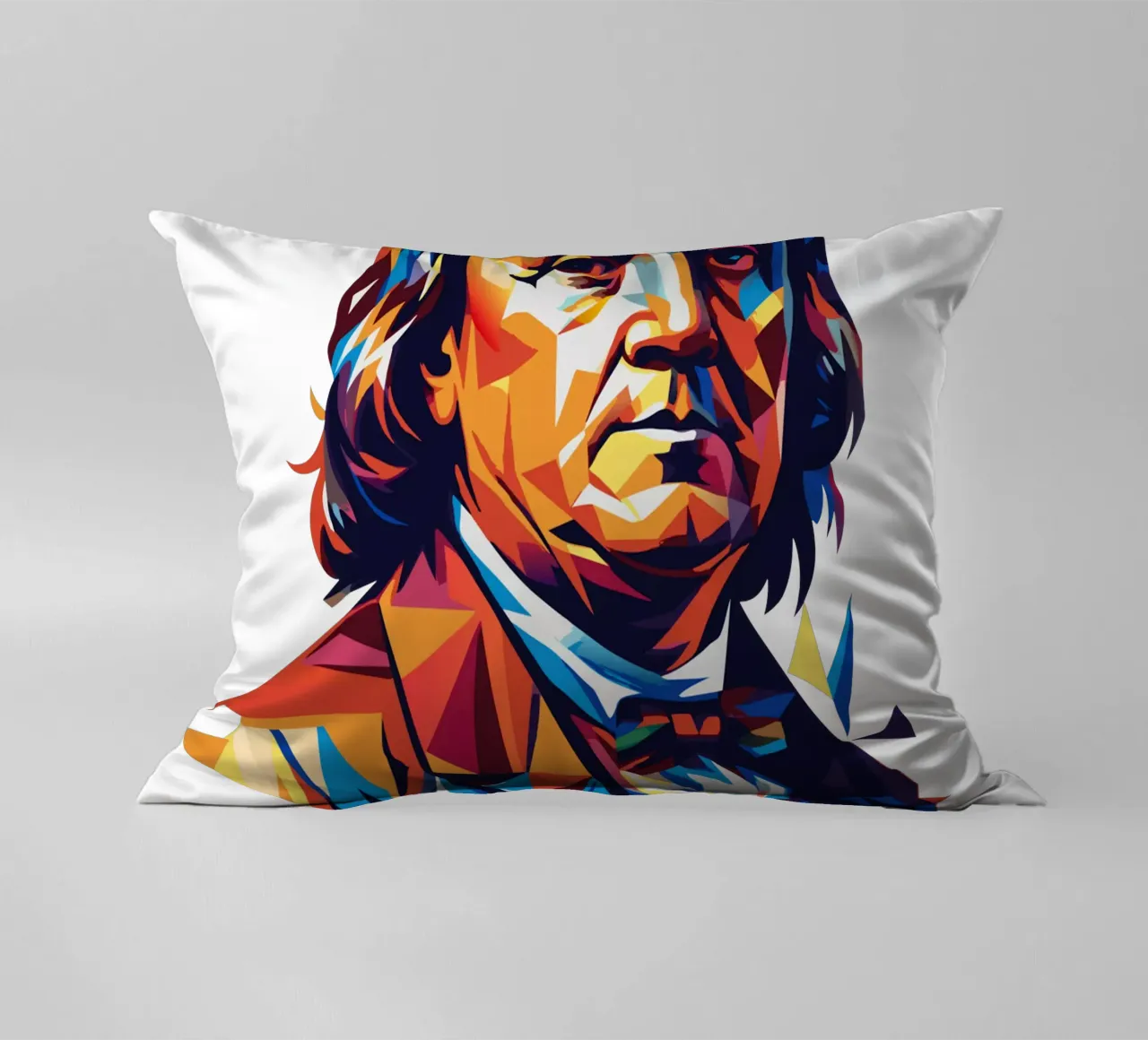 Benjamin Franklin in WPAP Pop ARt cuscino da vectorartnesia