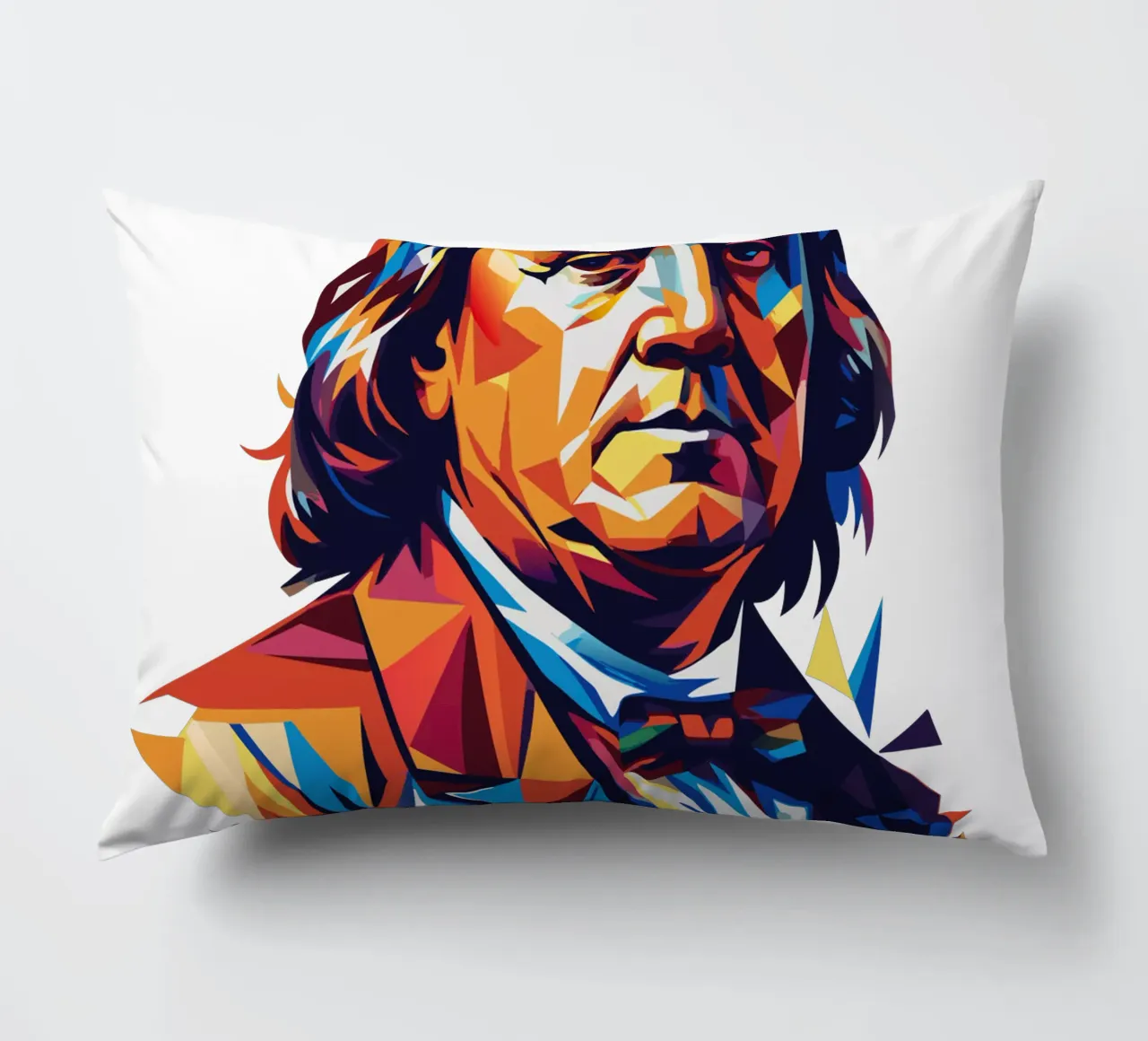 Benjamin Franklin in WPAP Pop ARt cuscino da vectorartnesia