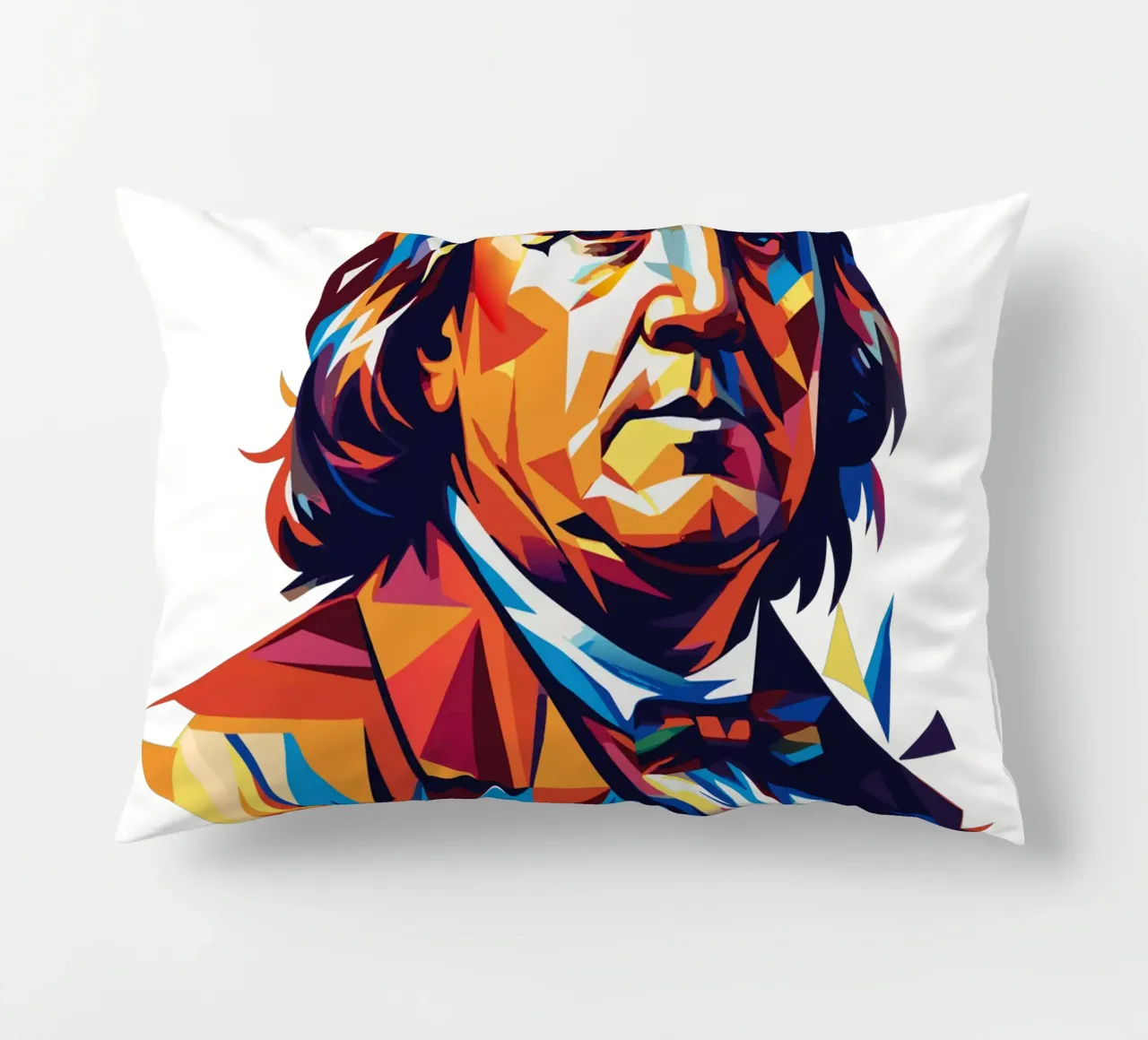 Benjamin Franklin in WPAP Pop ARt cuscino da vectorartnesia