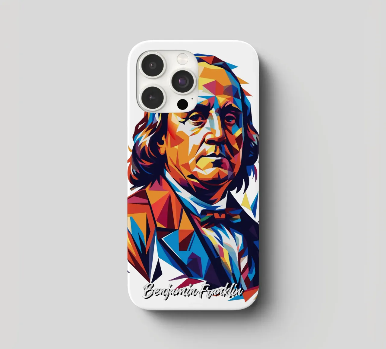 Benjamin Franklin in WPAP Pop ARt cover iphone da vectorartnesia