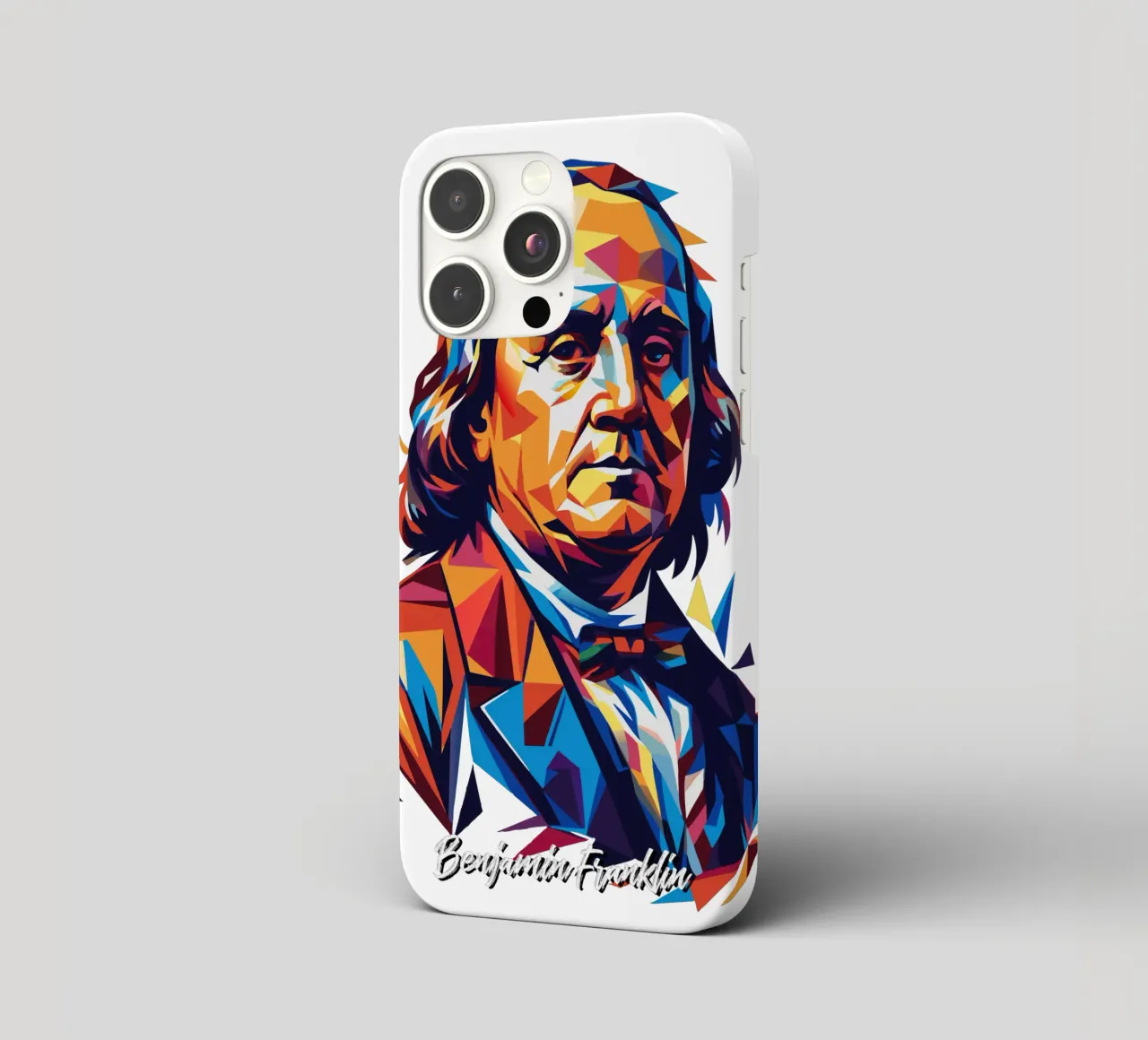 Benjamin Franklin in WPAP Pop ARt cover iphone da vectorartnesia