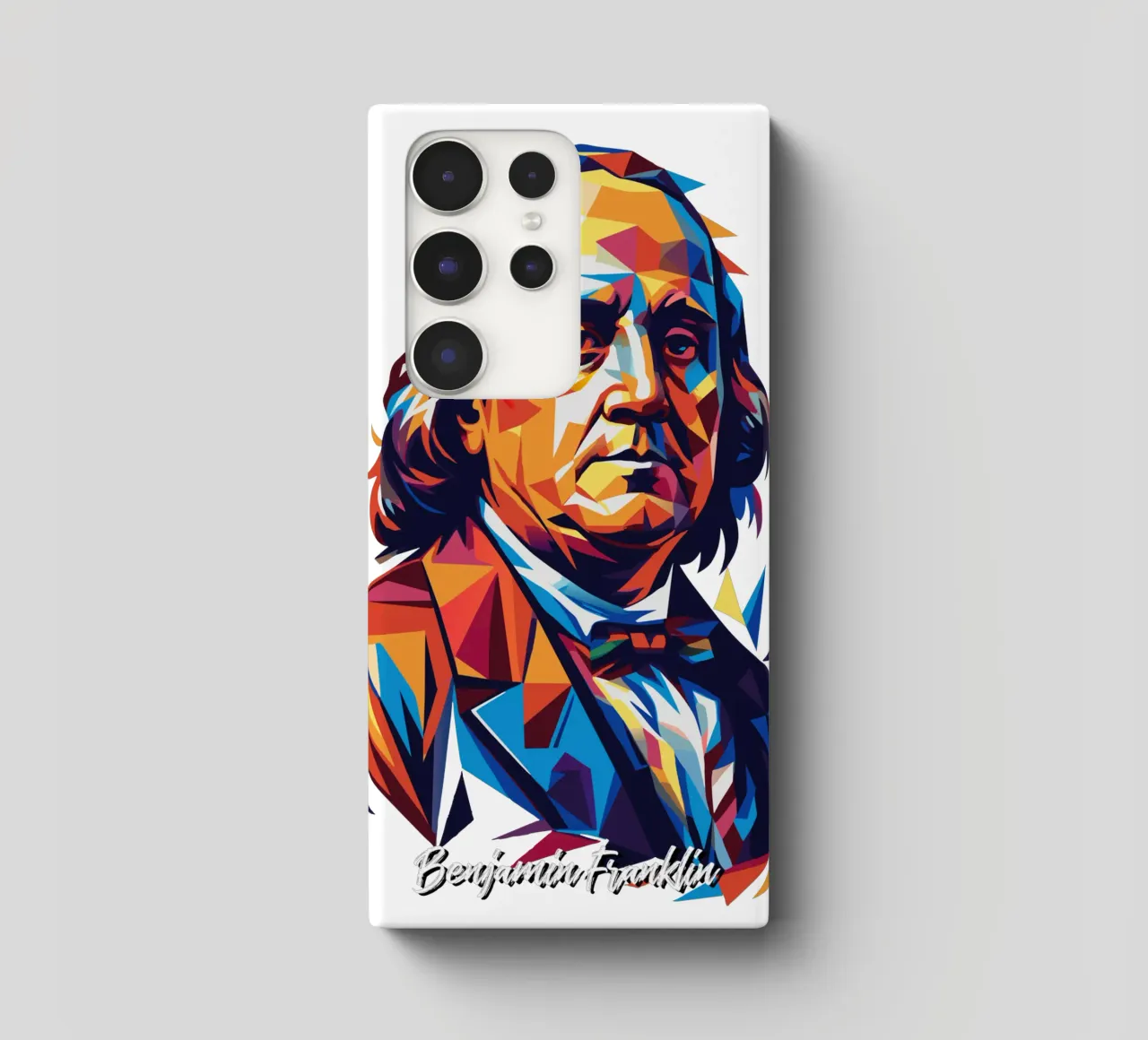Benjamin Franklin in WPAP Pop ARt cover samsung da vectorartnesia