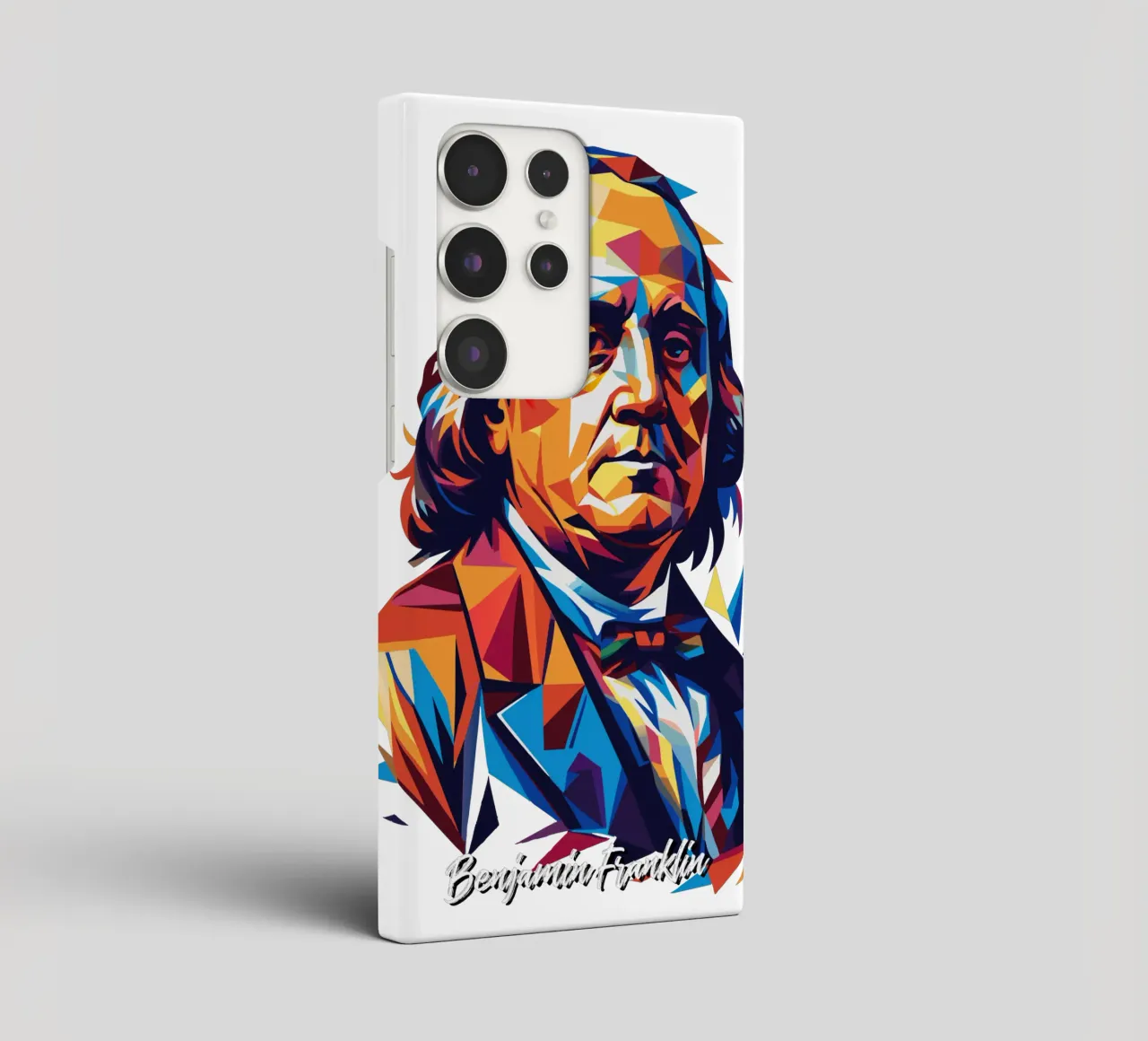 Benjamin Franklin in WPAP Pop ARt cover samsung da vectorartnesia