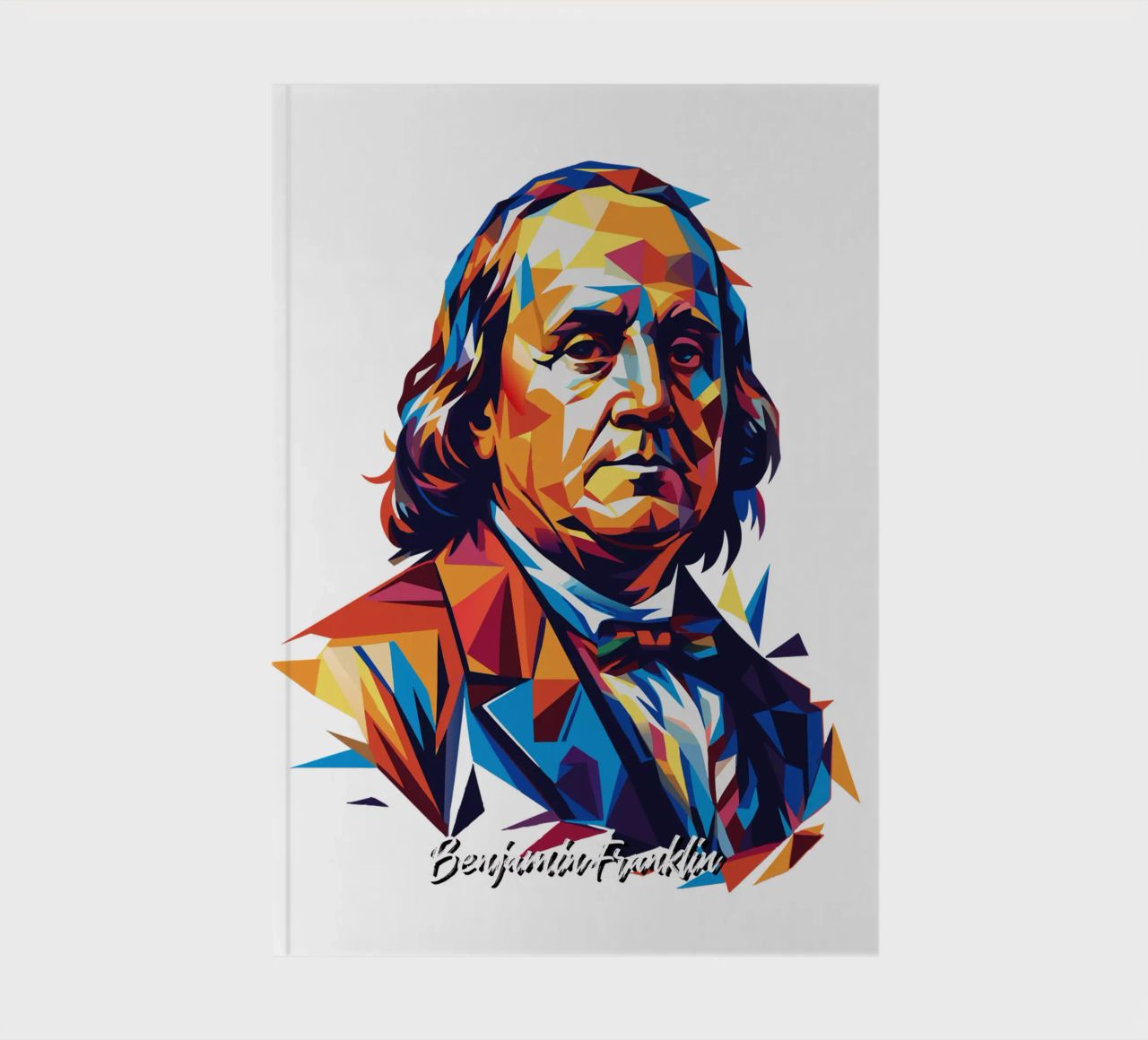 Benjamin Franklin in WPAP Pop ARt notebook by vectorartnesia
