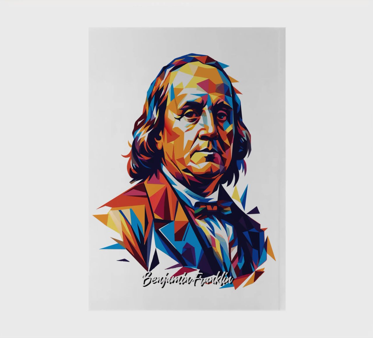 Benjamin Franklin in WPAP Pop ARt notebook by vectorartnesia