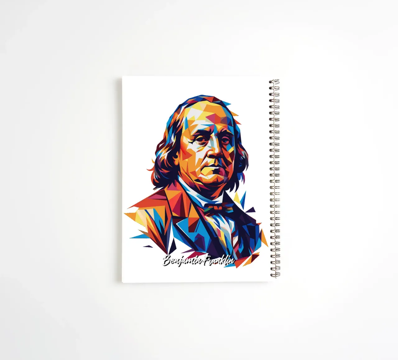Benjamin Franklin in WPAP Pop ARt diario ad anelli da vectorartnesia