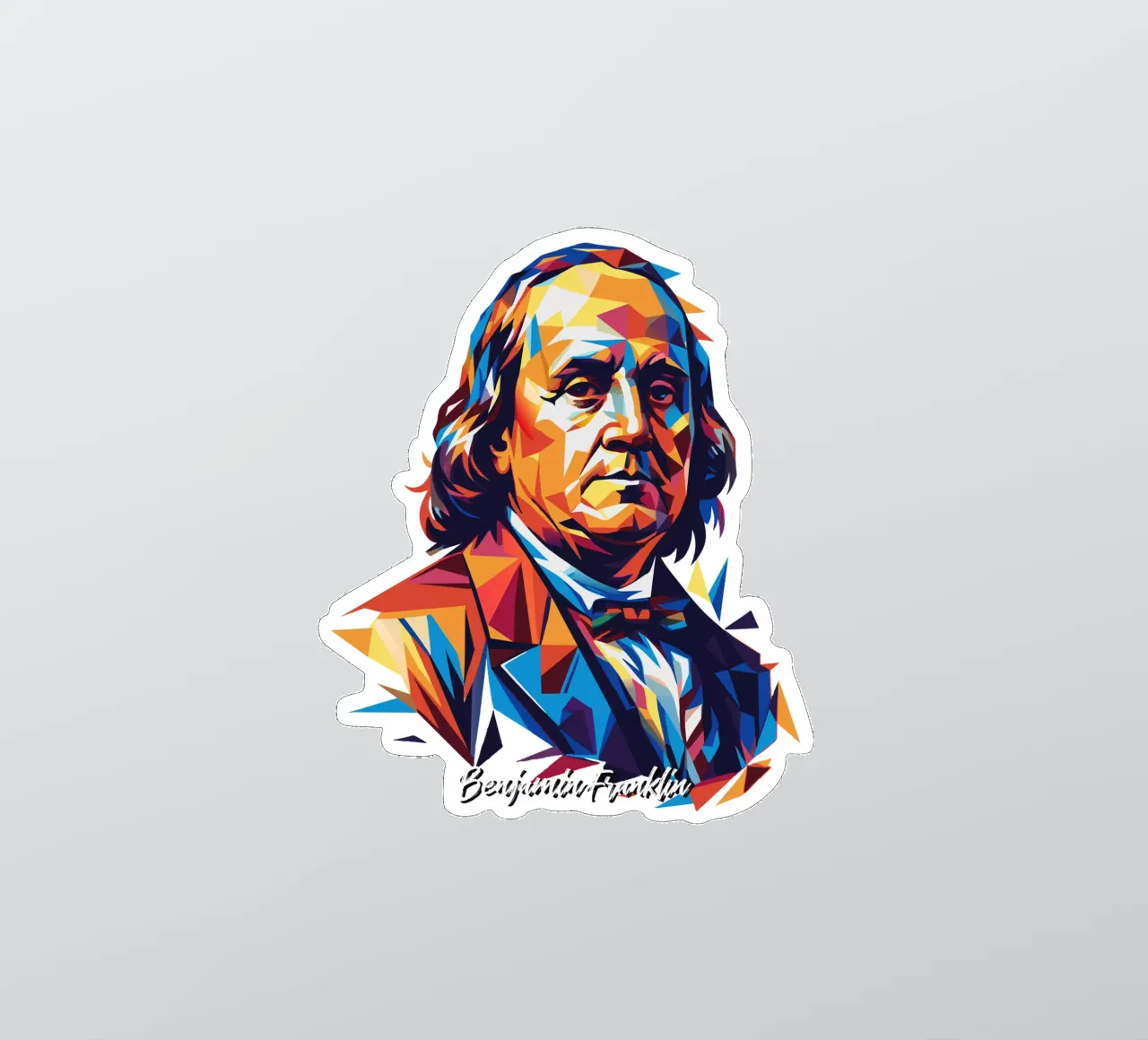 Benjamin Franklin in WPAP Pop ARt autocollant de vectorartnesia