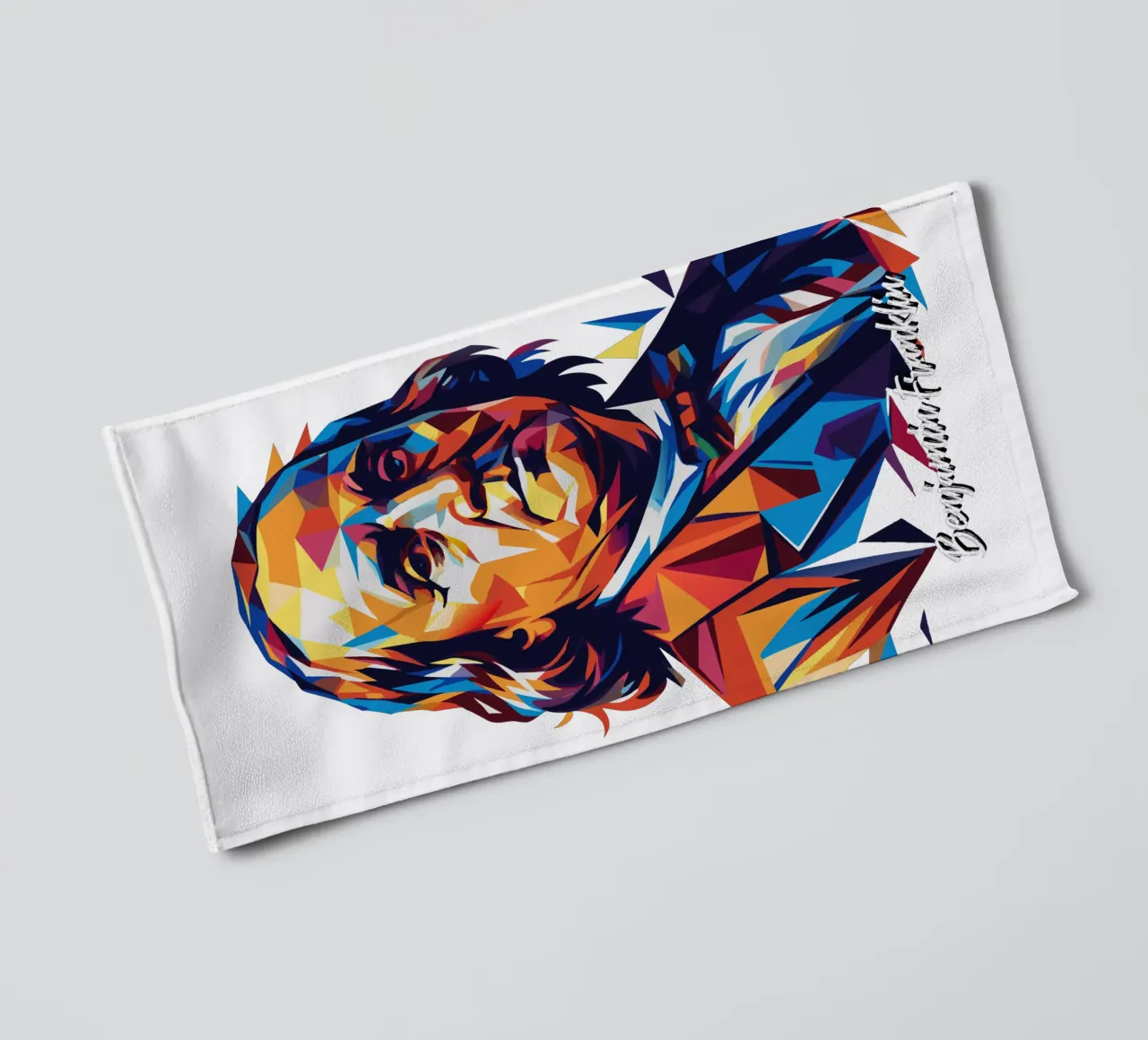 Benjamin Franklin in WPAP Pop ARt towel by vectorartnesia
