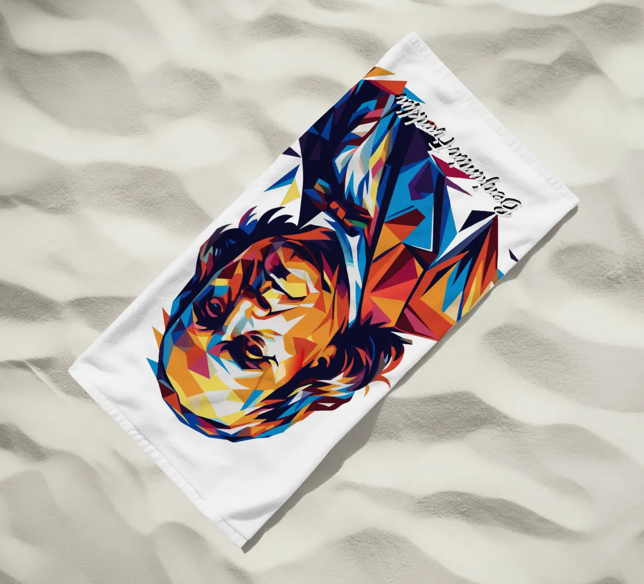 Benjamin Franklin in WPAP Pop ARt serviette de plage de vectorartnesia