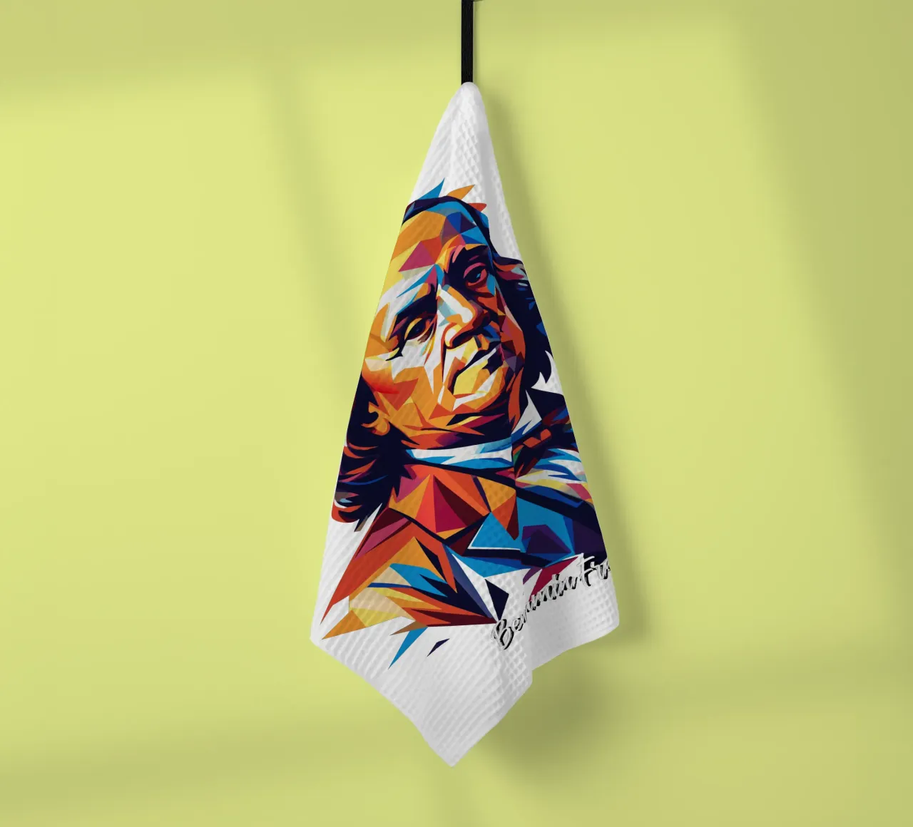 Benjamin Franklin in WPAP Pop ARt tea towel by vectorartnesia