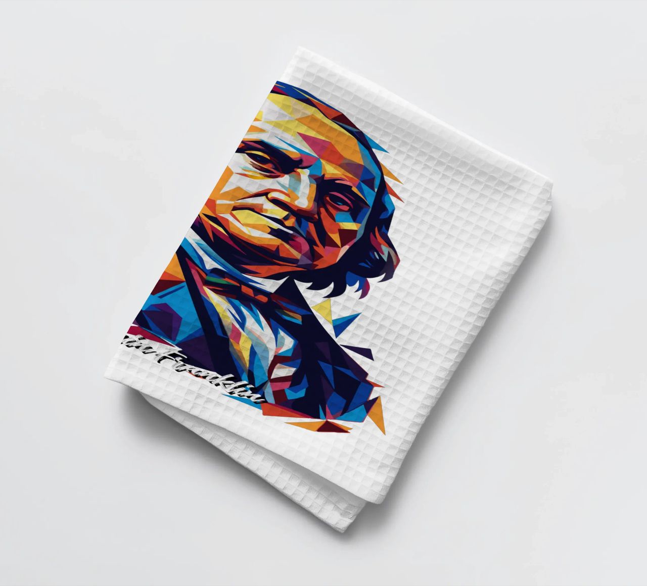 Benjamin Franklin in WPAP Pop ARt canovaccio da cucina da vectorartnesia