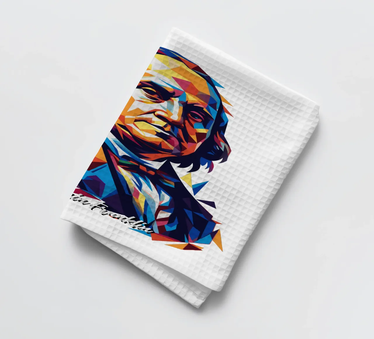 Benjamin Franklin in WPAP Pop ARt Geschirrtuch von vectorartnesia