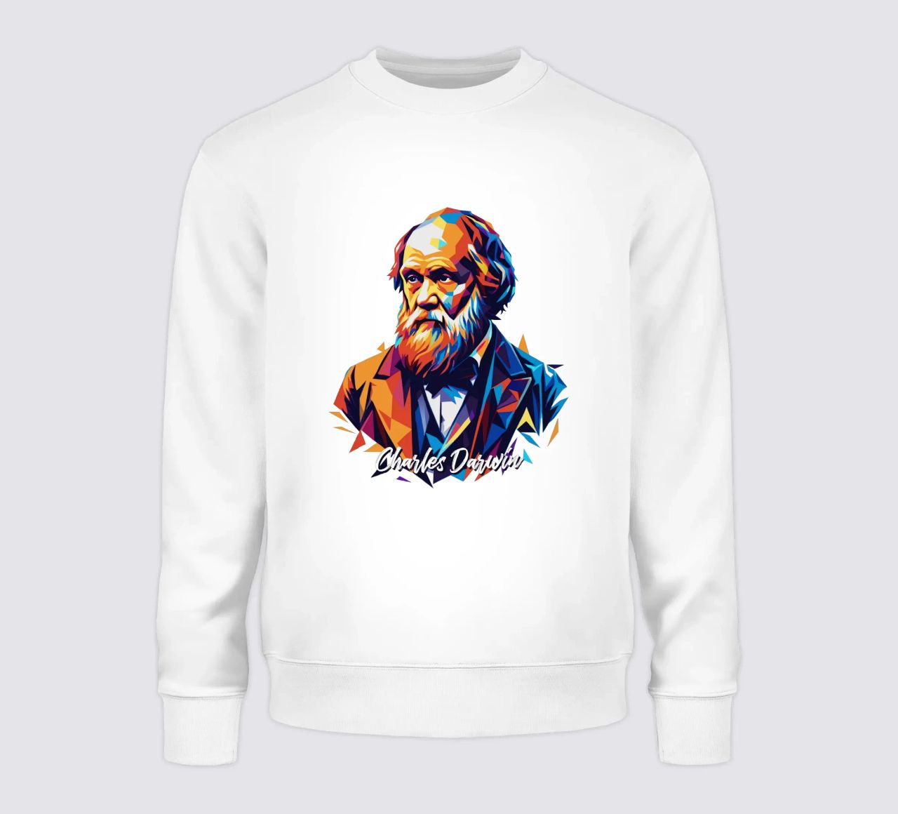 Charles Darwin in WPAP Pop Art felpa da vectorartnesia