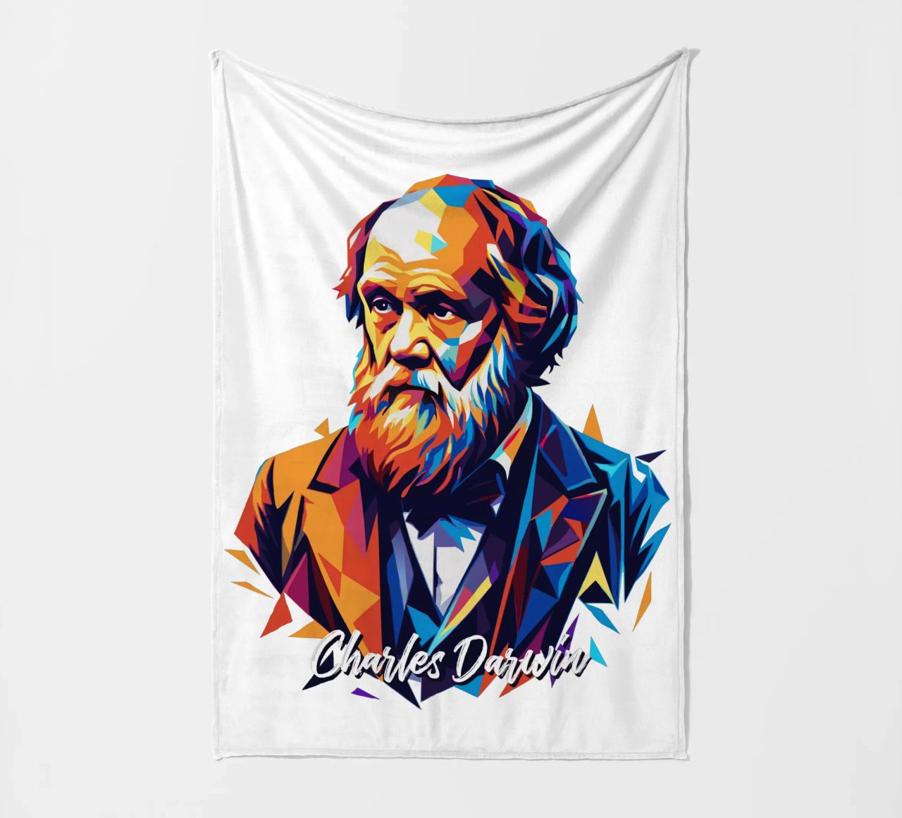 Charles Darwin in WPAP Pop Art coperta in pile da vectorartnesia