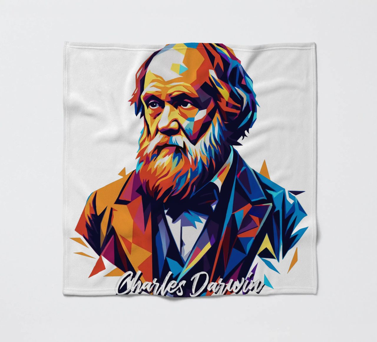 Charles Darwin in WPAP Pop Art coperta in pile da vectorartnesia