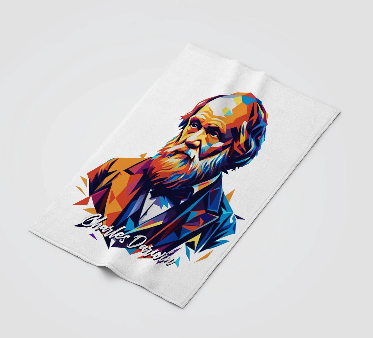 Charles Darwin in WPAP Pop Art coperta in pile da vectorartnesia