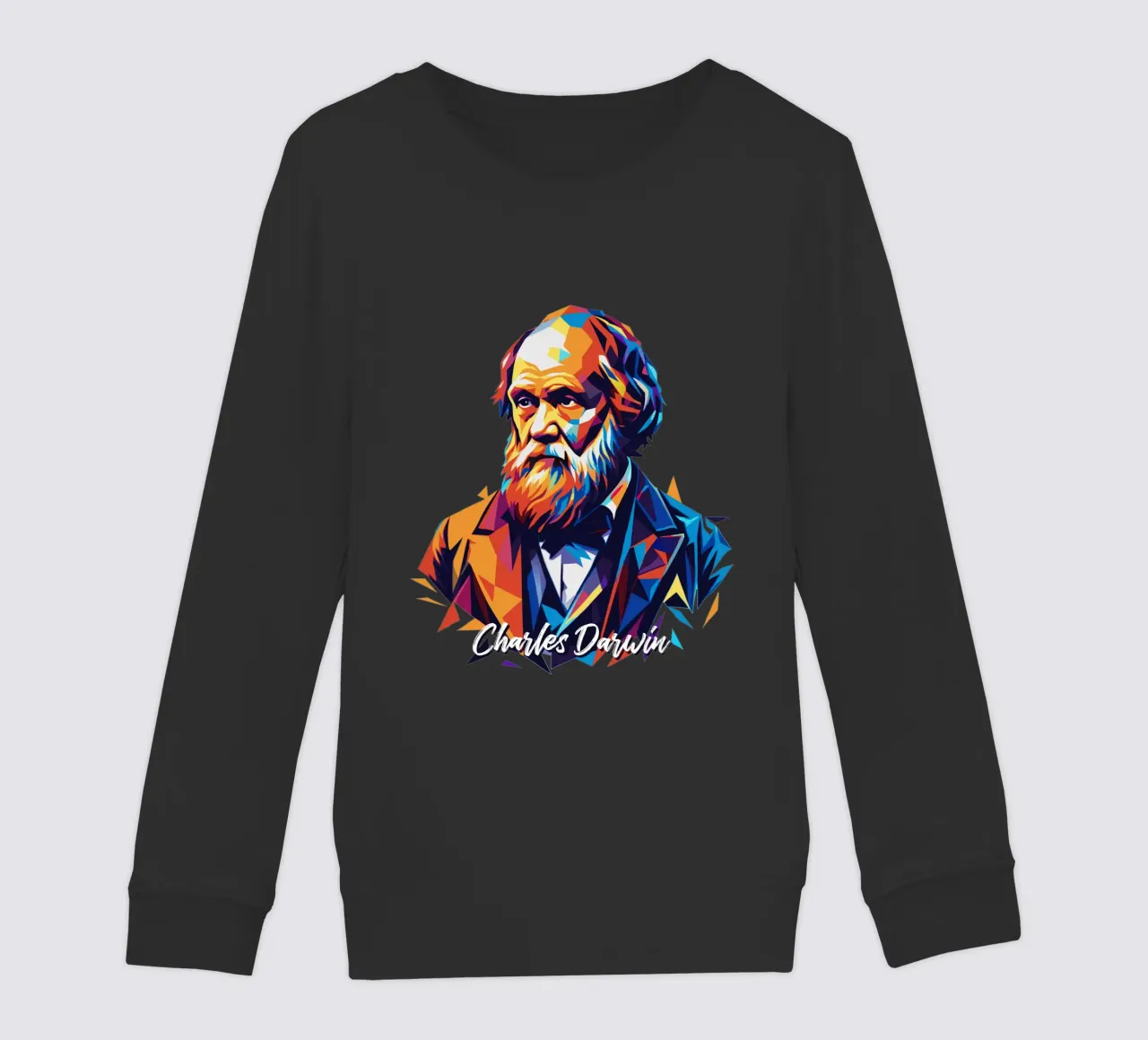 Charles Darwin in WPAP Pop Art felpa bambino da vectorartnesia