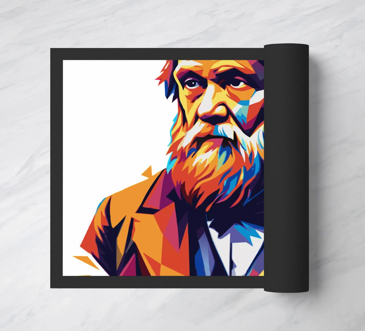 Charles Darwin in WPAP Pop Art zerbino da vectorartnesia