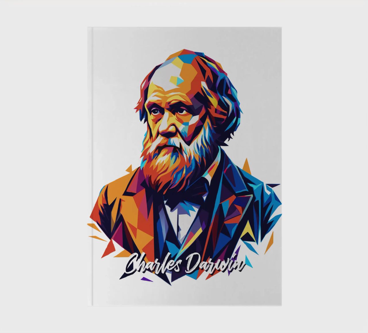 Charles Darwin in WPAP Pop Art diario da vectorartnesia