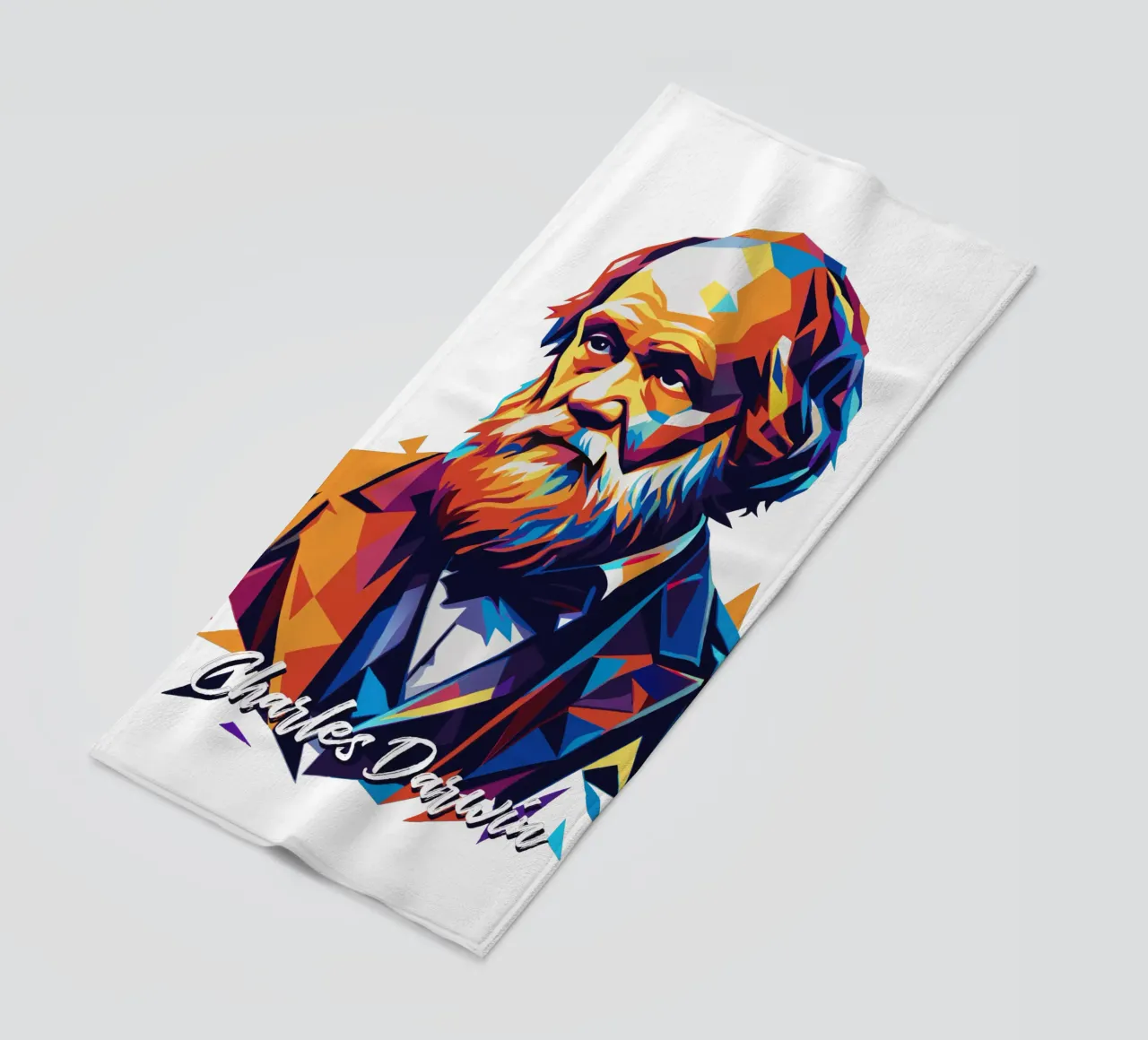 Charles Darwin in WPAP Pop Art telo mare da vectorartnesia