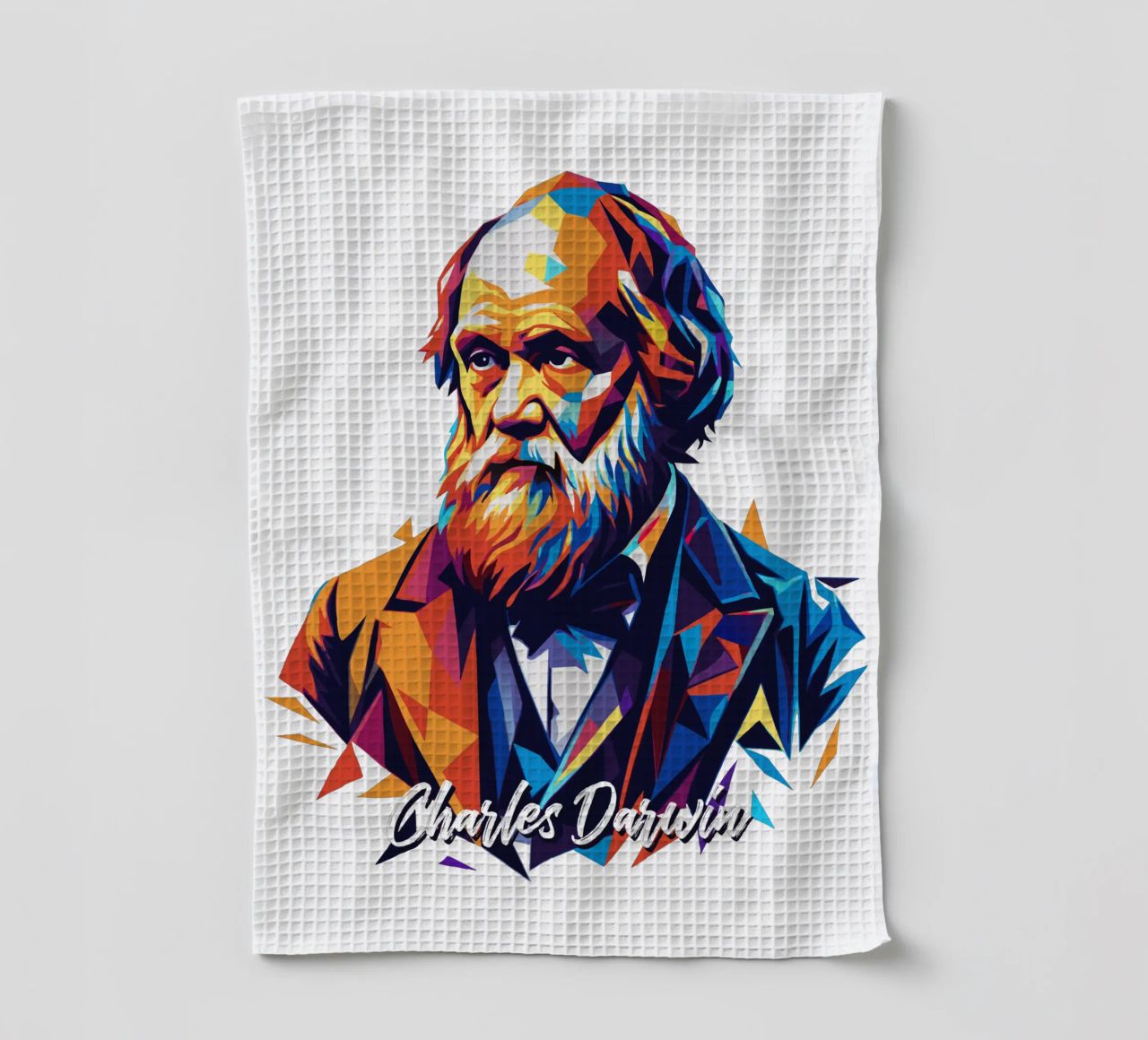 Charles Darwin in WPAP Pop Art canovaccio da cucina da vectorartnesia