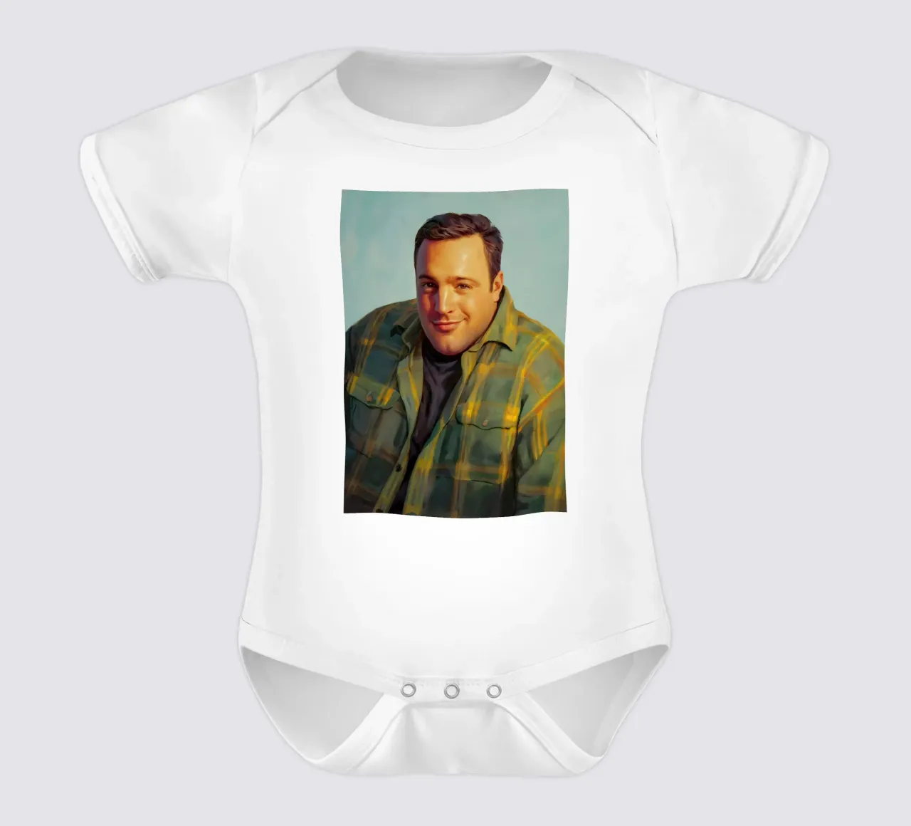 Kevin James Doug Meme Art body neonato maniche corte da Lootprint