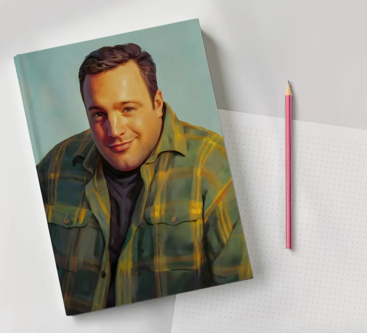 Kevin James Doug Meme Art notebook by Lootprint