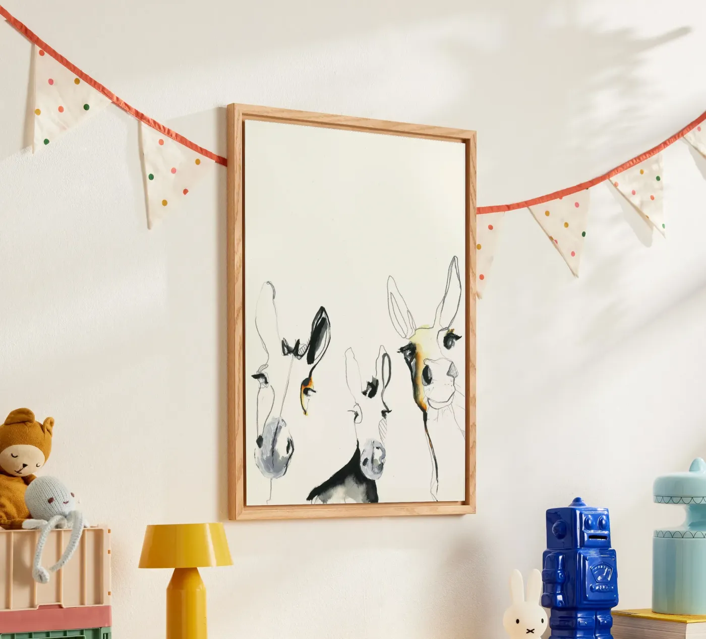 tre asini plexiglass da Petit Boom Prints