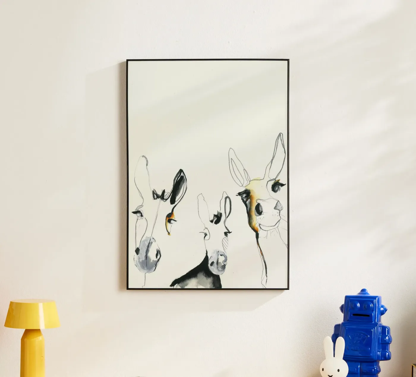 three donkeys forex plate by Petit Boom Prints